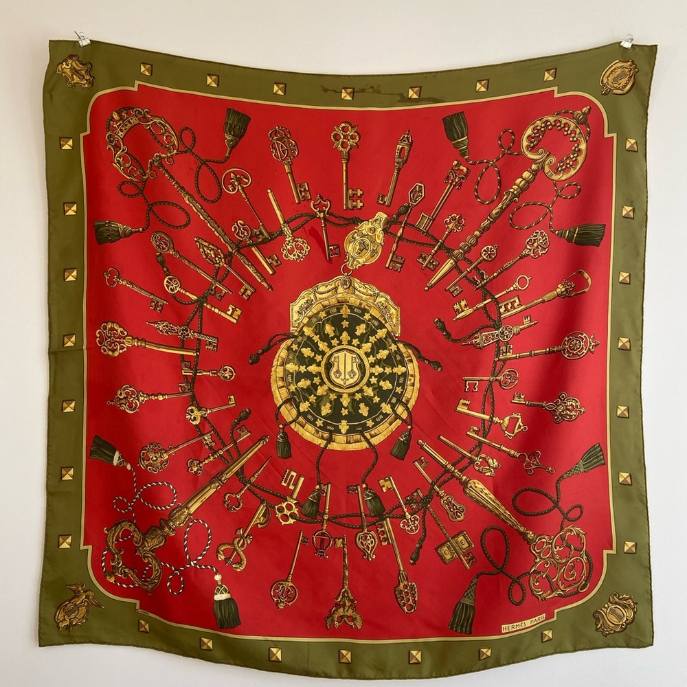 Hermès “Les Cles” Silk Scarf
